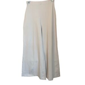 RIPLEY RADER White Wide Leg Ponte Knit Cropped Pants Size 3(M) Front Seam